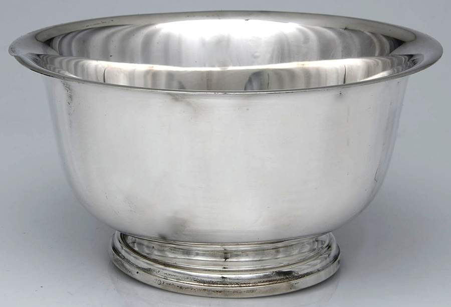 Paul Revere Reproductions (Sterling, Hollowware) 8" Paul Revere Bowl by Manchester-1