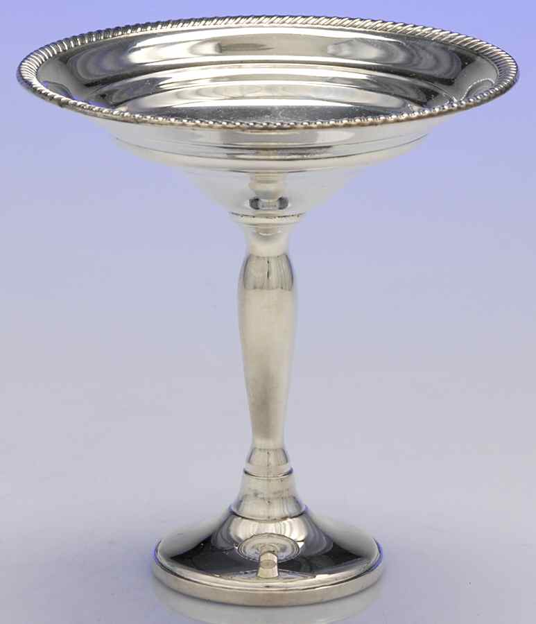 36 (Sterling, Hollowware) Weighted Round Compote (Height X Width) by M Fred Hirsch-1