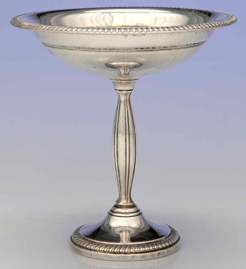 572 (Sterling, Hollowware) Round Compote (Height X Width) by M Fred Hirsch-1