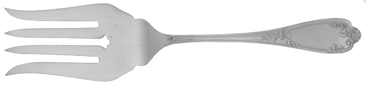 Louis XV (Sterling) Large Solid Fish Serving Fork by Michael C Fina-1
