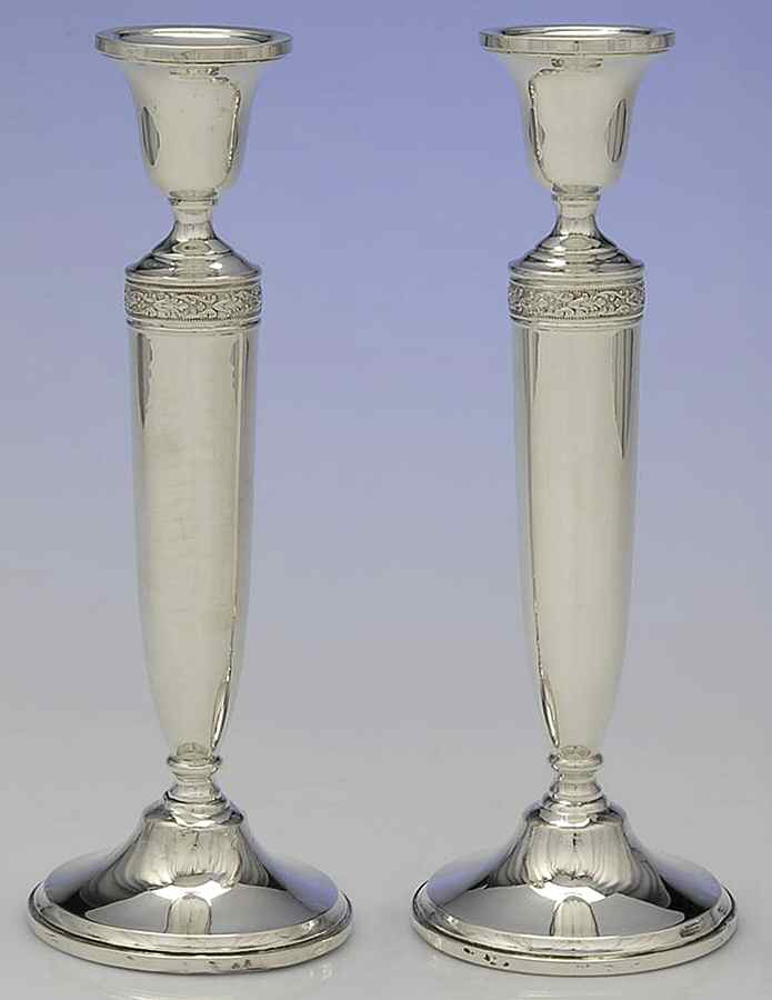 244 (Sterling, Hollowware) Pair of Candlesticks by Mueck-Cary-1