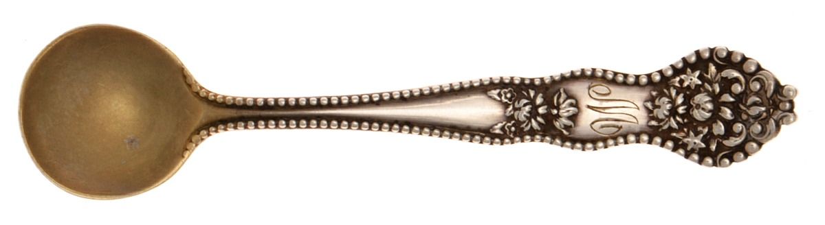 Adolphus (Sterling, 1904, No Monograms) Individual Salt Spoon by Mount Vernon-1
