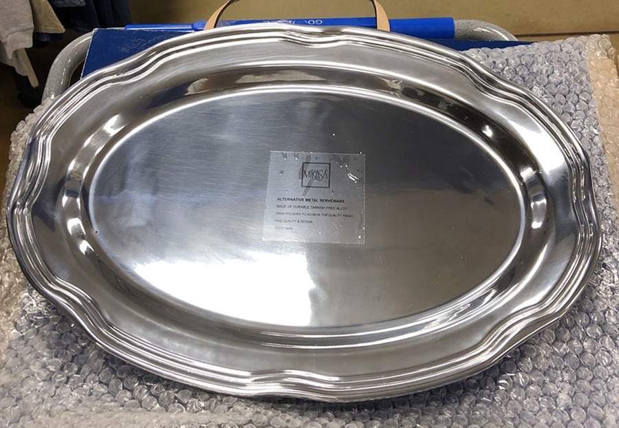 French Countryside (Metal, Hollowware) 18" Oval Serving Platter by Mikasa-1