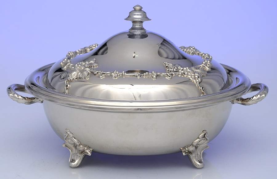 Silverplate Hollowware 4 Part Round Covered Casserole by Manning, Bowman & Co.-1