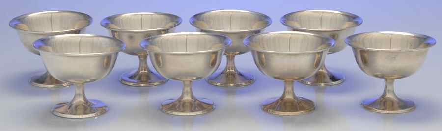 771 (Sterling, Hollowware) Low Sherbet - Set of 8 by Manchester-1