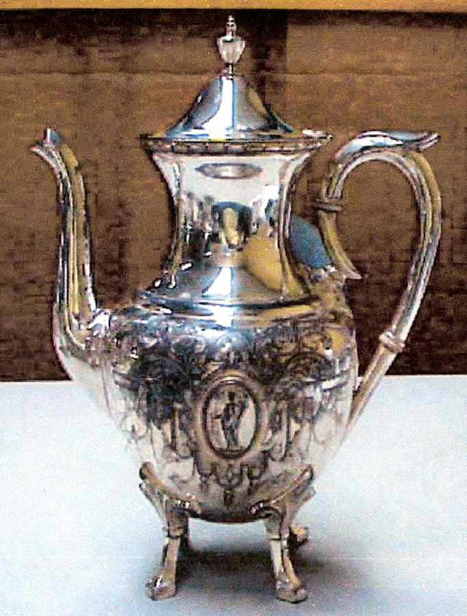 1868 Engraved (Silverplate, Hollowware) Silverplate Coffee Pot by Meriden Britannia -1