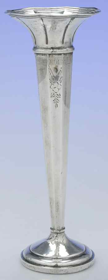 122 (Sterling, Hollowware) 10" Vase by M Fred Hirsch-1