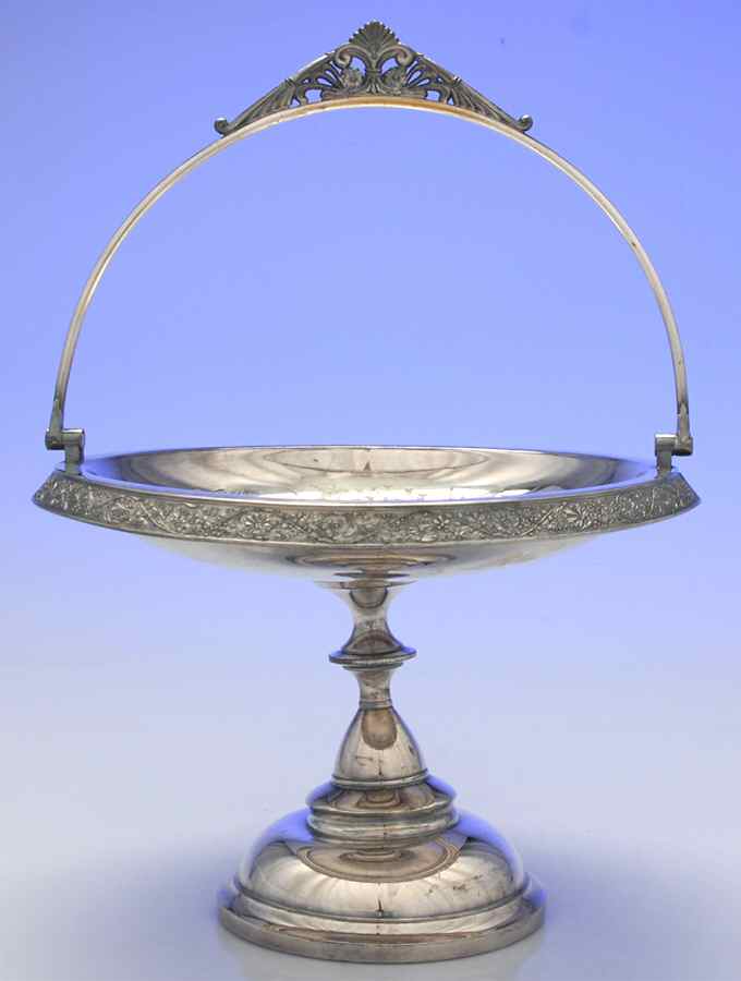 1771 (Silverplate, Hollowware) Footed Handled Cake Basket by Middletown Silver Co-1