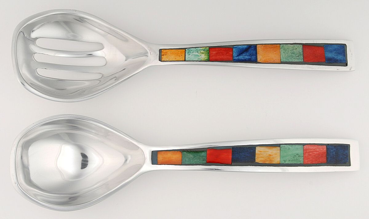 Carnival (Aluminum, Hollowware) (2 Pc) Solid Salad Set by Mikasa-1