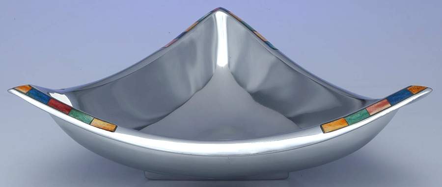 Carnival (Aluminum, Hollowware) 15"Triangular Bowl by Mikasa-1