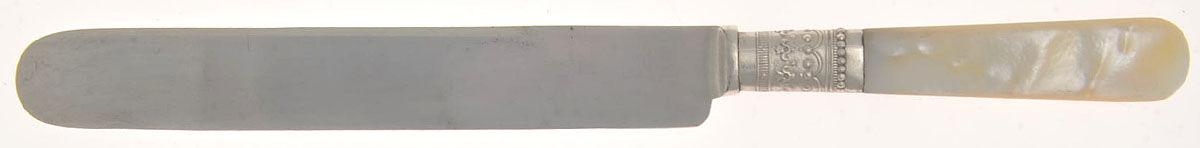 Pearl Handle 8 (Silverplate) Hollow Pearl Handle Old French Knife by Meriden Cutlery Co-1