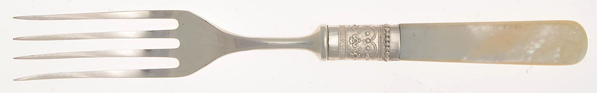 Pearl Handle 8 (Silverplate) Pearl Handle Fork by Meriden Cutlery Co-1