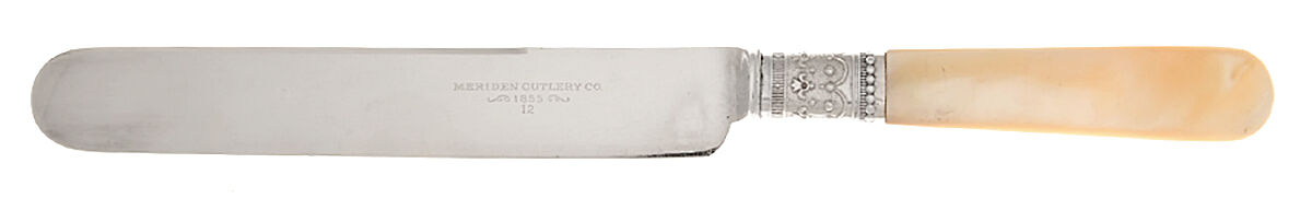 Pearl Handle 8 (Silverplate) Pearl Handle Individual Dessert Knife by Meriden Cutlery Co-1