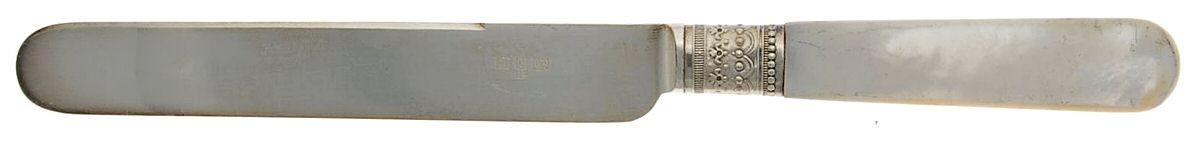 Pearl Handle 8 (Silverplate) Old French Hollow Knife by Meriden Cutlery Co-1