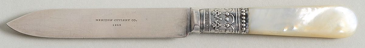 Pearl Handle 8 (Silverplate) Pearl Handle Individual Fruit Knife by Meriden Cutlery Co-1