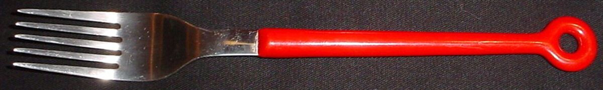 MN4 (Stainless Red Handle) Fork by Mono-1