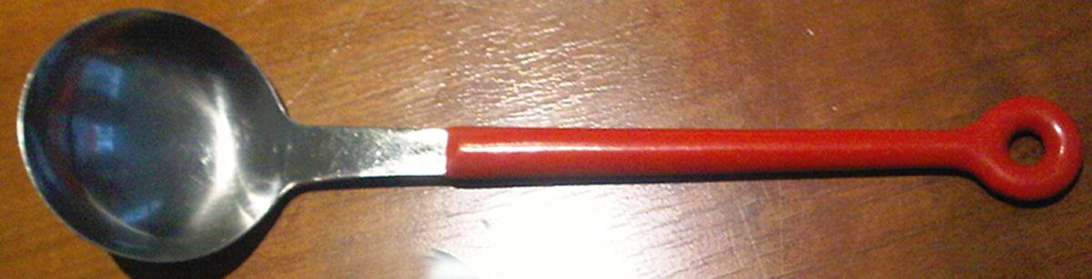 MN4 (Stainless Red Handle) Tablespoon (Serving Spoon) by Mono-1