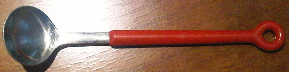MN4 (Stainless Red Handle) Teaspoon by Mono-1