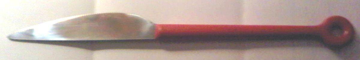 MN4 (Stainless Red Handle) Modern Solid Knife by Mono-1