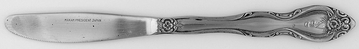 President (Stainless) Modern Solid Knife by Maxam Silver-1