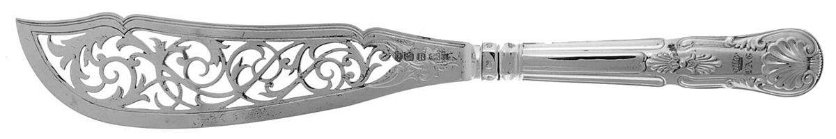MH2 (Sterling) Hollow Handle Fish Serving Knife W/Sterling Blade by Martin, Hall & Co.-1