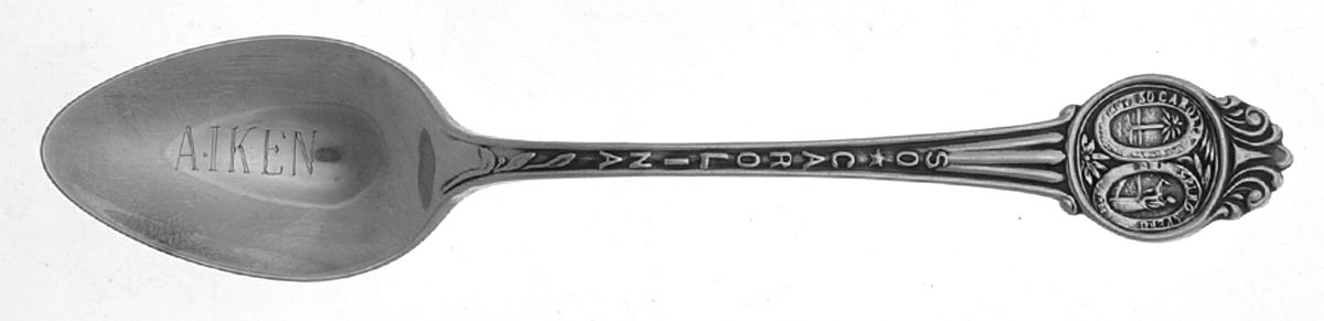 States & Cities Souvenir Spoons(Sterling) South Carolina Demitasse Spoon by Manchester-1