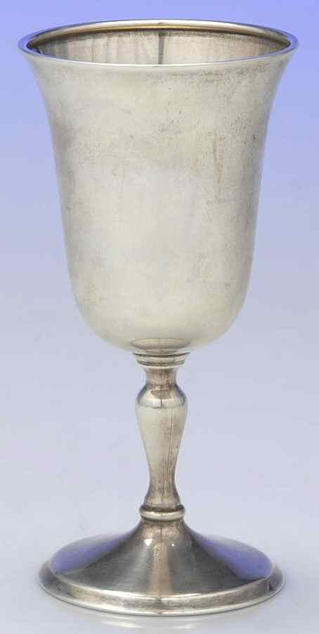 3X (Sterling, Hollowware) Water Goblet by M Fred Hirsch-1
