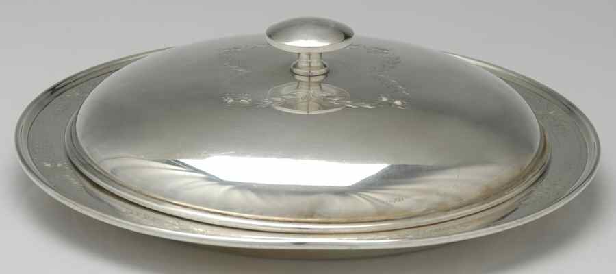 85 (Sterling, Hollowware) Covered Tray by Meriden Britannia -1