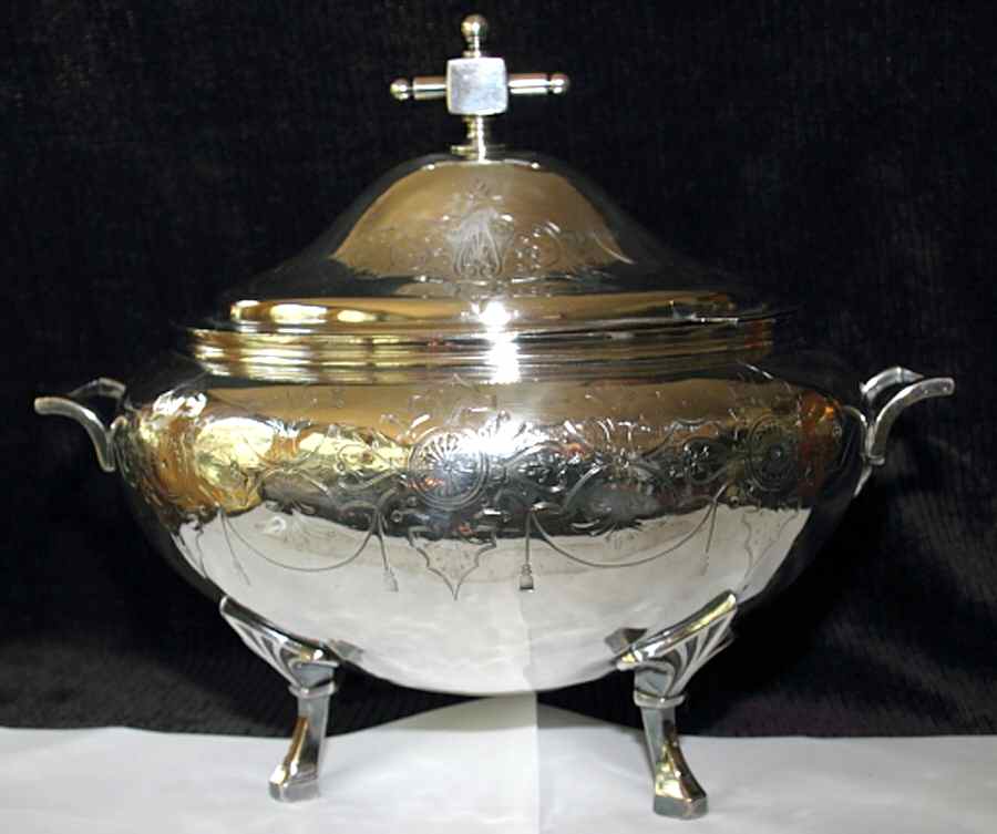 1867 (Silverplate, Hollowware) Soup Tureen by Meriden Britannia -1
