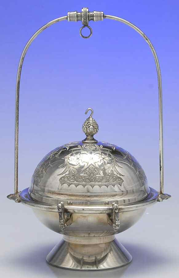 21324 (Silverplate, Hollowware) Plated Covered Round Butter by Meriden Britannia -1