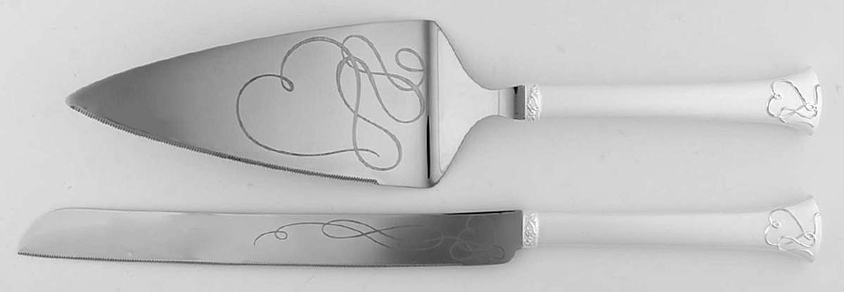 Love Story (Silverplate, Hollowware) 2 Piece Cake Serving Set (CAKSL & CAKST) by Mikasa-1