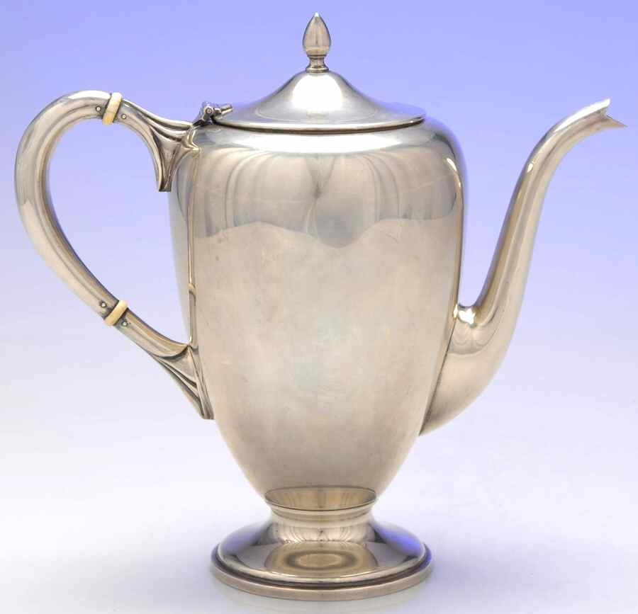 437 (Sterling, Hollowware) Coffee Pot by M Fred Hirsch-1