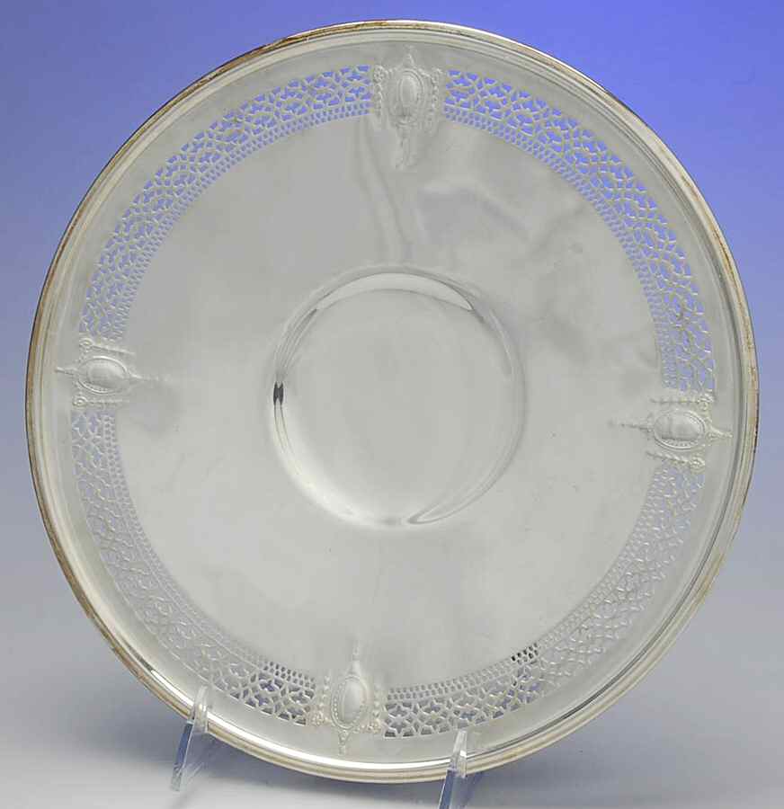 157 (Silverplate, Hollowware) Silverplate Sandwich Plate by Meriden Britannia -1