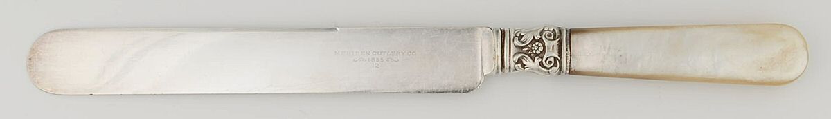 Pearl Handle 10 (Sterling) Old French Hollow Knife by Meriden Cutlery Co-1