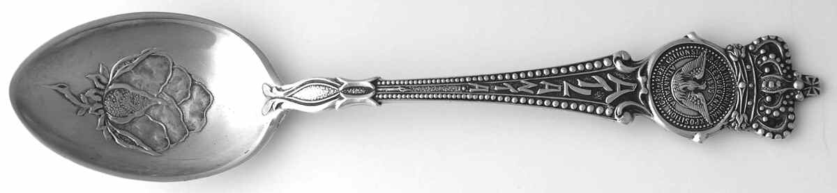 States & Cities Souvenir Spoons(Sterling) Georgia Demitasse Spoon by Maier & Berkele-1