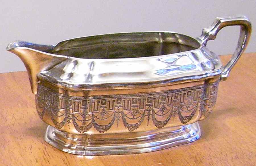 1648N (Silverplate, Hollowware) Silverplate Gravy Boat by Mulholland-1
