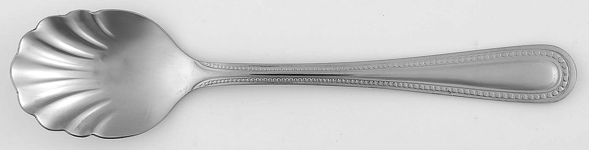 Mallory (Stainless) Sugar Shell Spoon by Mainstays-1