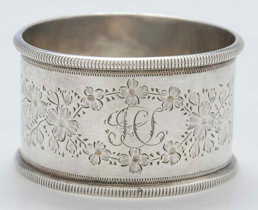 MH4 (Sterling, Hollowware) Napkin Ring by Martin, Hall & Co.-1