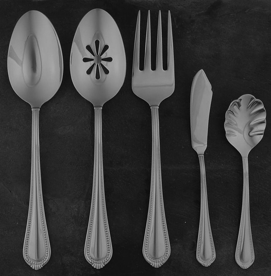 Regent Bead (Stainless) 5 Piece Hostess Set by Mikasa-1