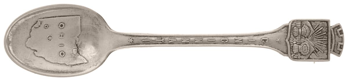States & Cities Souvenir Spoons (Sterling) Ohio Demitasse Spoon by T H Marthinsen Silver-1