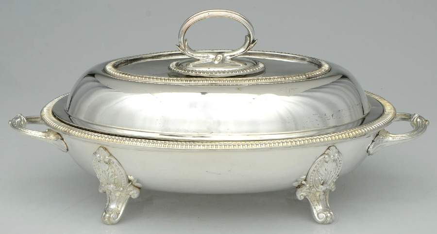 Silverplate Hollowware 12" Oval Vegetable by Mappin & Webb-1