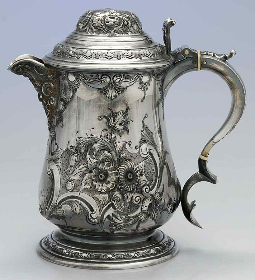 MH6 (Silverplate, Hollowware) Water Pitcher with Hinged Lid by Martin, Hall & Co.-1