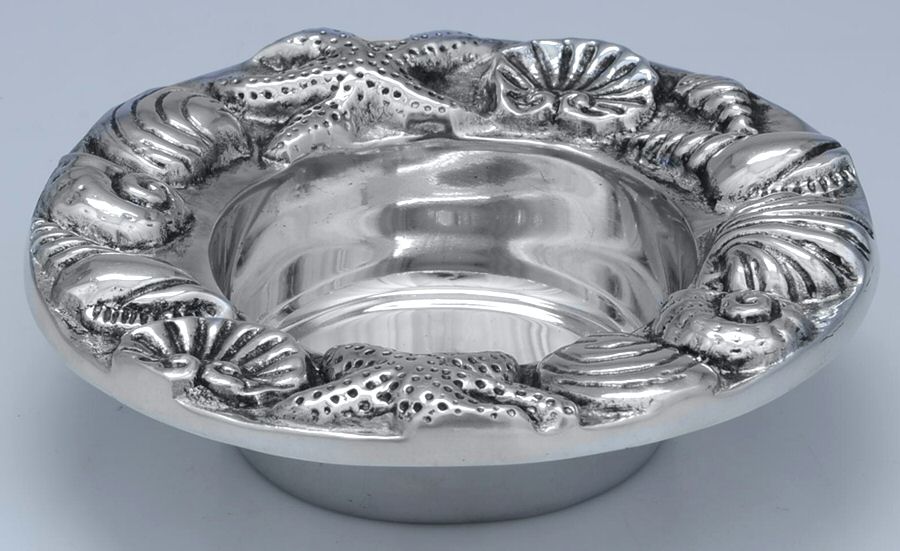 Aluminum Hollowware Wine Bottle Coaster by Mariposa-1
