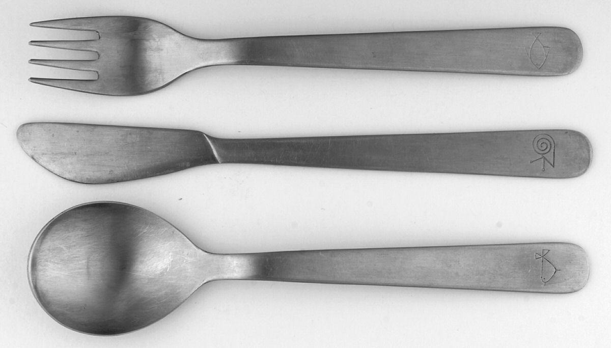Petit (Stainless) (3 Pc) Youth Set (Solid Knife, Fork & Spoon) by Mono-1