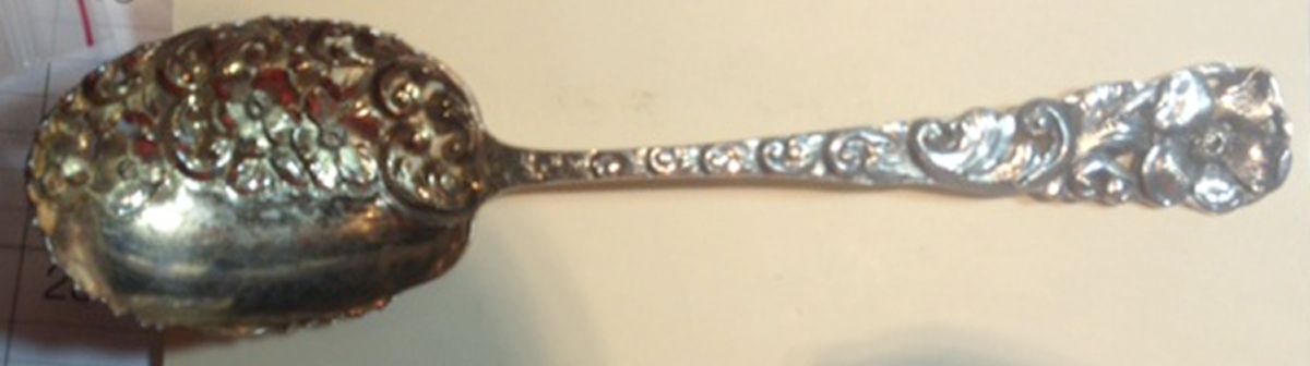 MKL1 (Sterling) Solid Serving Spoon by Myrick, Roller & Holbrook-1
