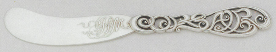 M2C2 (Sterling, 1898) Flat Handle Butter Spreader by Marcus & Co-1