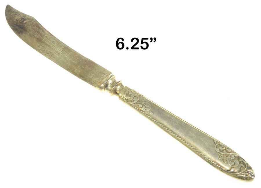 MCU11 (Silverplate) Individual Fruit Knife with Stainless Blade by Meriden Cutlery Co-1