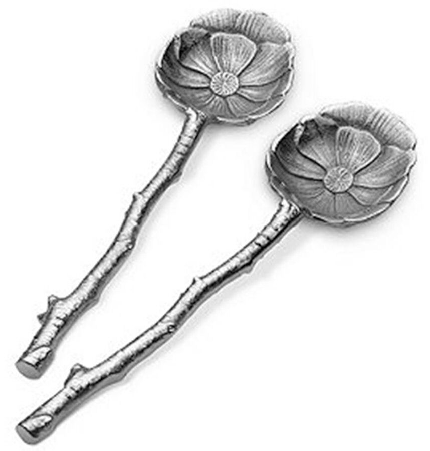 Botanical Flower (Nickel, Hollowware) (2 Pc) Solid Salad Set by Mikasa-1