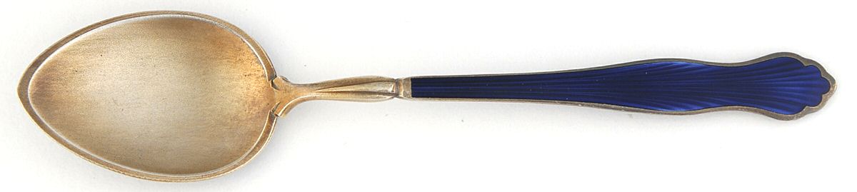 Enameled Sterling Flatware Enameled Demitasse Spoon by Marius Hammer (Norway)-1
