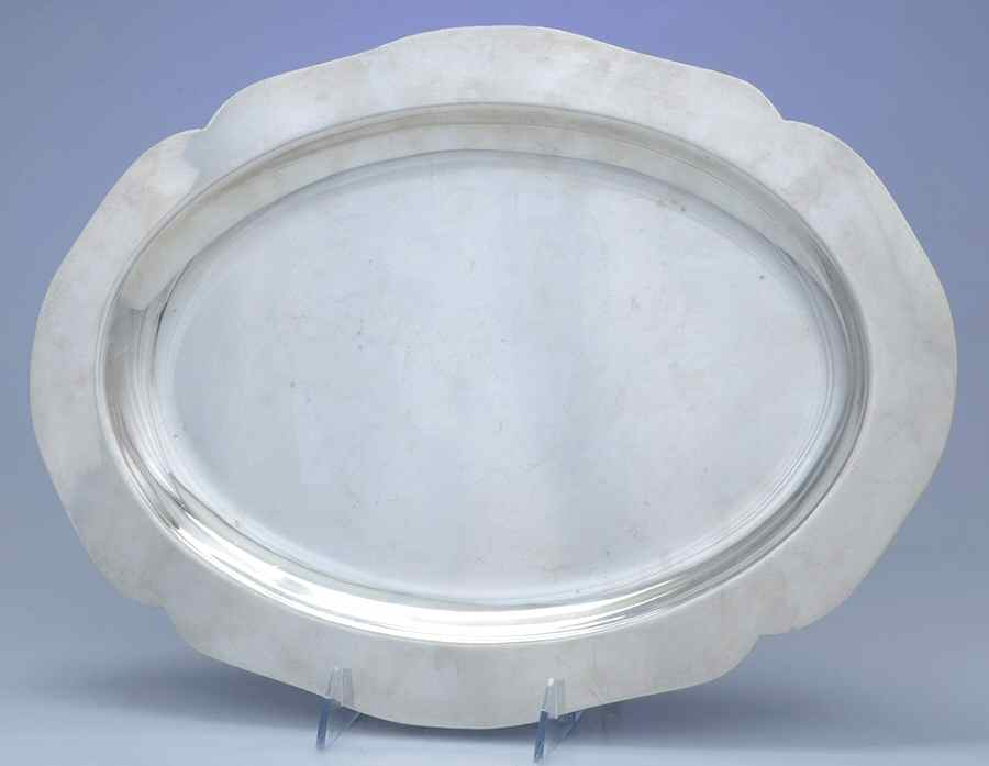 F406 (Silverplate, Hollowware) 16" Oval Serving Platter by Middletown Silver Co-1